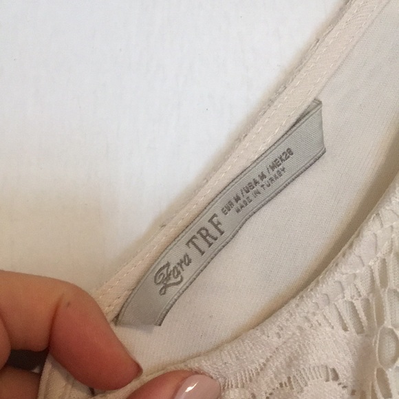 Zara TRF Cream Lace Dress - Picture 2 of 3
